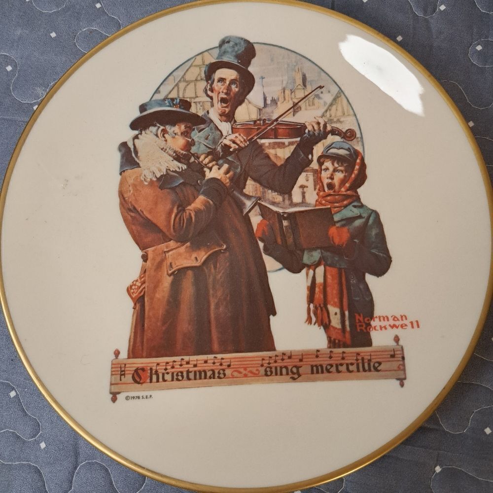 Norman Rockwell Christmas 1976 8 inch plate